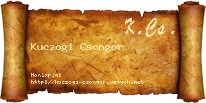 Kuczogi Csongor névjegykártya