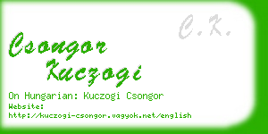 csongor kuczogi business card